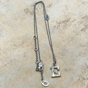 Juicy Couture Silver “E” Initial Necklace